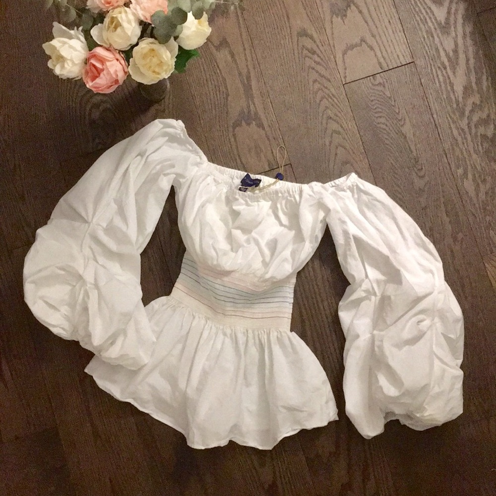 Dabney Charlton Scrunch Blouse Top